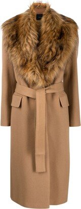 Oversize-Collar Belted Trench Coat-AA