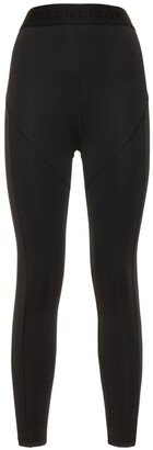 Cut out stretch tech jersey leggings