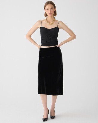 Gwyneth slip skirt in velvet