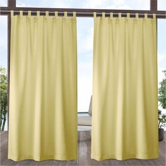 Curtains Indoor - Outdoor Solid Cabana Tab Top Curtain Panel Pair, 54 x 96