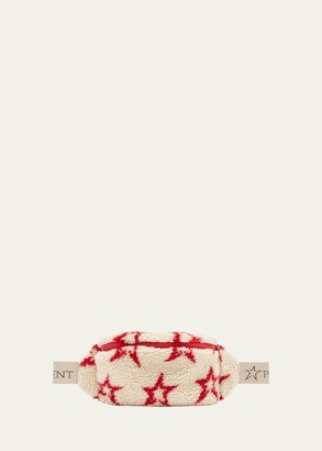 Star-Print Sherpa Belt Bag-AA