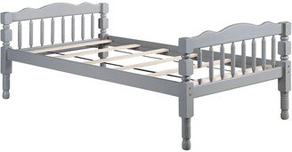 Aoolive Wooden Convertible Twin Over Twin Bunk Bed