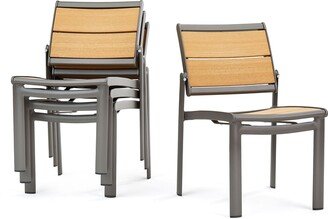 Winston Harper 2 Pack Stacking Armless Dining Chairs