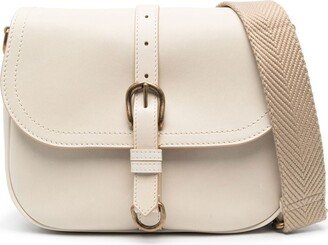 Buckled Leather Crossbody Bag