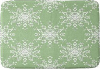 Lisa Argyropoulos La Boho Snow Memory Foam Bath Mat Green