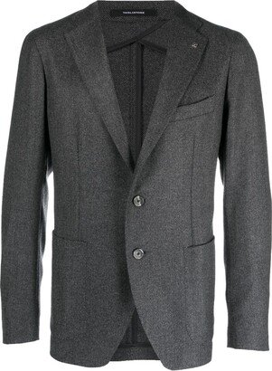 Single-Breasted Wool-Cashmere Blazer-AA