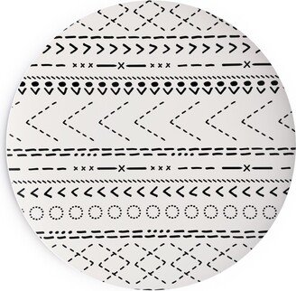 Salad Plates: Minimal Mudcloth Bohemian - Light Salad Plate, Beige