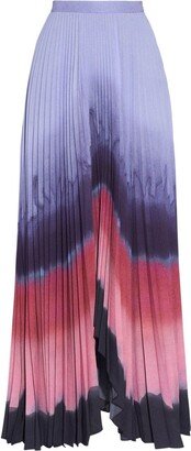 Lemnos tie-dye pleated maxi skirt