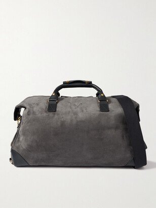 Bennett Winch Weekender Leather-Trimmed Suede Holdall