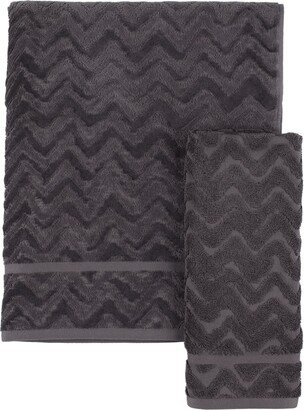 MISSONI HOME COLLECTION Set of 2 Rex cotton towels-AB