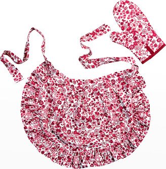 Field of Flowers Apron & Oven Mitt Set-AA