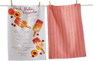 tagltd Peach Melba Dishtowel Set Of 2