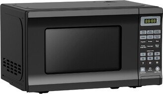 EM720CPI-PMB 0.7 Cubic Foot Capacity 700 Watt Compact Countertop Microwave Oven Kitchen Appliance with 8.5 Inch Round Turntable, Black