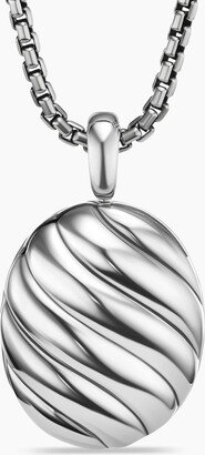 Sculpted Cable Locket Amulet in Sterling Silver Women's