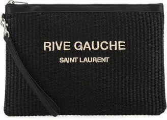 Black Raffia Clutch