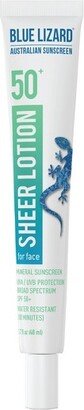 Blue Lizard Face Sunscreen Sheer Mineral Lotion - SPF 50+ - 1.7 oz