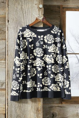 Women's Midnight Rose Sweater - Black Multi - PS - Petite Size