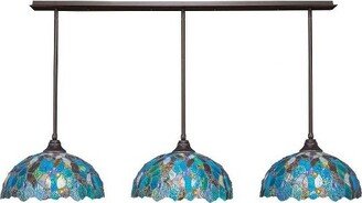 3 - Light Chandelier , Dark Granite