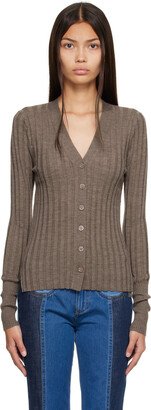 Beige Vented Cardigan