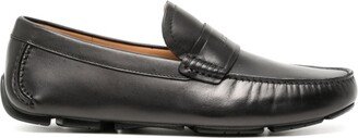 Debossed-Logo Leather Loafer Shoes