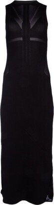 Slim Sheer Panel Knit Dress