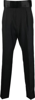 High-Waisted Tailored Tuxedo Trousers