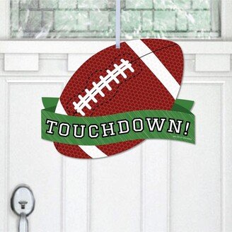 Big Dot Of Happiness End Zone - Football - Hanging Porch Outdoor Front Door Decor - 1 Piece Sign