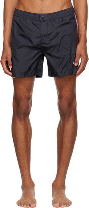 Navy Elasticized Swim Shorts