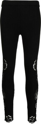 Floral-Lace Stretch Lycra Leggings