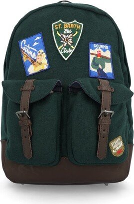 Logo Embroidered Zip-Up Backpack-AA