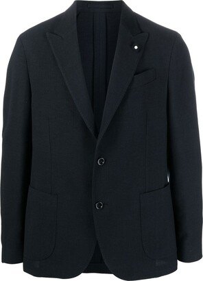 Single-Breasted Logo-Embroidered Blazer