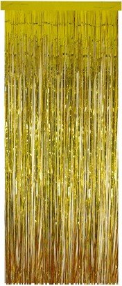 Northlight Gold Tinsel Christmas Window or Door Curtain 3' x 8'