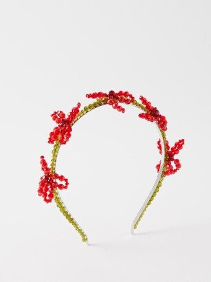 Poppy Beaded Floral Headband