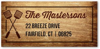 Address Labels: Brews And Barbeque Address Label, Brown, Address Label, Matte