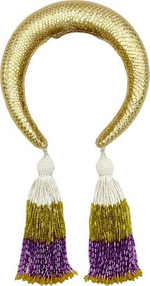 Julia Clancey Gold Snakeskin Angelita Luxe Halo Band