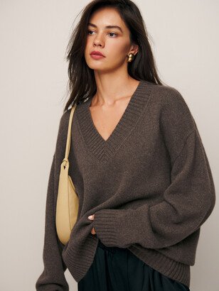 Jadey Oversized V-Neck Sweater-AD