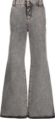 Wide leg denim jeans-AL