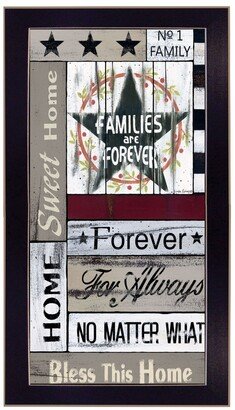 Families are Forever by Linda Spivey, Ready to hang Framed Print, Black Frame, 11