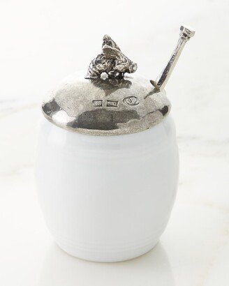 Ceramic Pewter Honey Holder