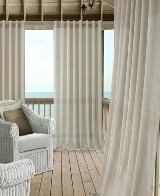 Carmen Sheer 114 x 95 Extra-Wide Indoor/Outdoor Grommet Curtain Panel with Tieback