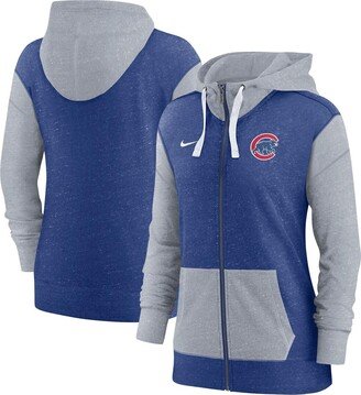 Women's Royal Chicago Cubs Full-Zip Hoodie