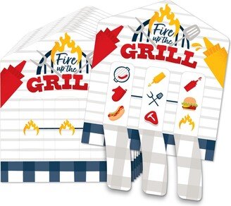 Big Dot Of Happiness Fire Up the Grill Summer Bbq Picnic Party Game Pull Tabs 3-in-a-Row 12 Ct