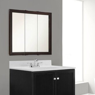 Ventura 36 inches W x 6 inches D x 30 inches H Bathroom Medicine Cabinet Mirror, Espresso