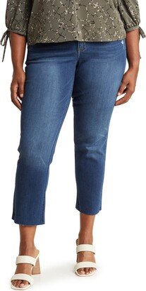 AB Tech Raw Hem Crop Slim Straight Jeans