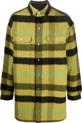 Plaid-Check Wool Coat