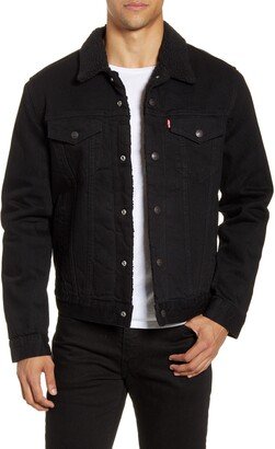 Type III Faux Shearling Lined Denim Trucker Jacket