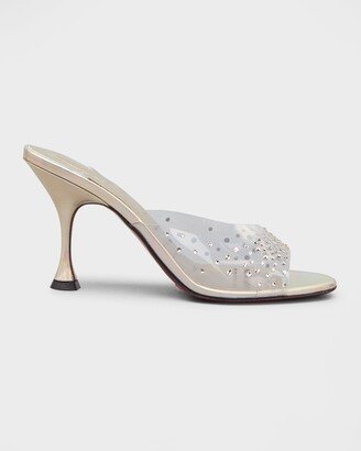 Degramule Strass Clear Stiletto Sandals