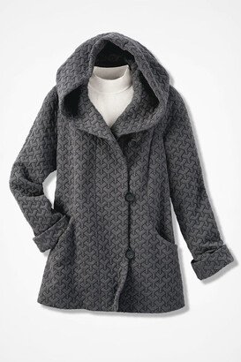 Women's First Frost Textured Coat - Charcoal - 1X - Plus Size