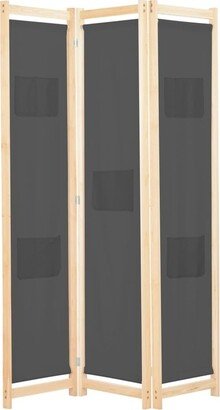 Global Pronex 3-Panel Room Divider Gray 47.2