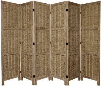 Handmade 5.5' Woven Bamboo Matchstick Room Divider